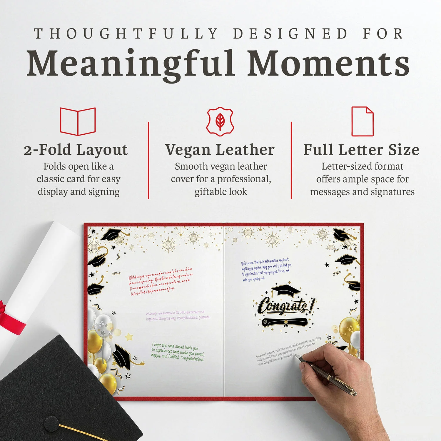 Graduation Guest Book Alternative – The Tassel Was Worth the Hassle (RED)